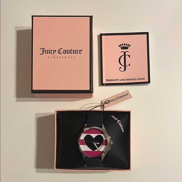 Juicy Couture Accessories - Juicy Couture Timepiece Watch Striped Navy Pink and White